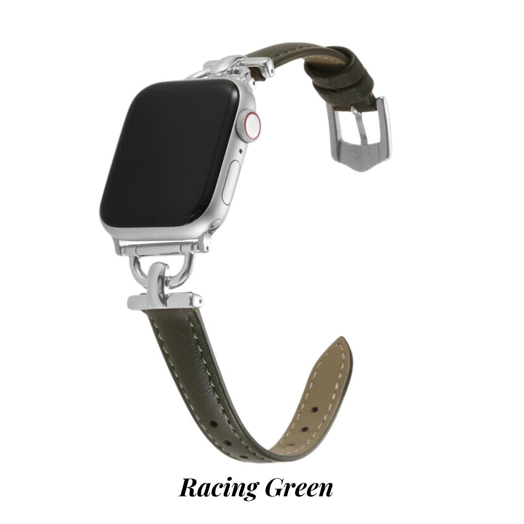 Italian Leather Apple Watch Band - Elegant Women Strap, 38mm-49mm