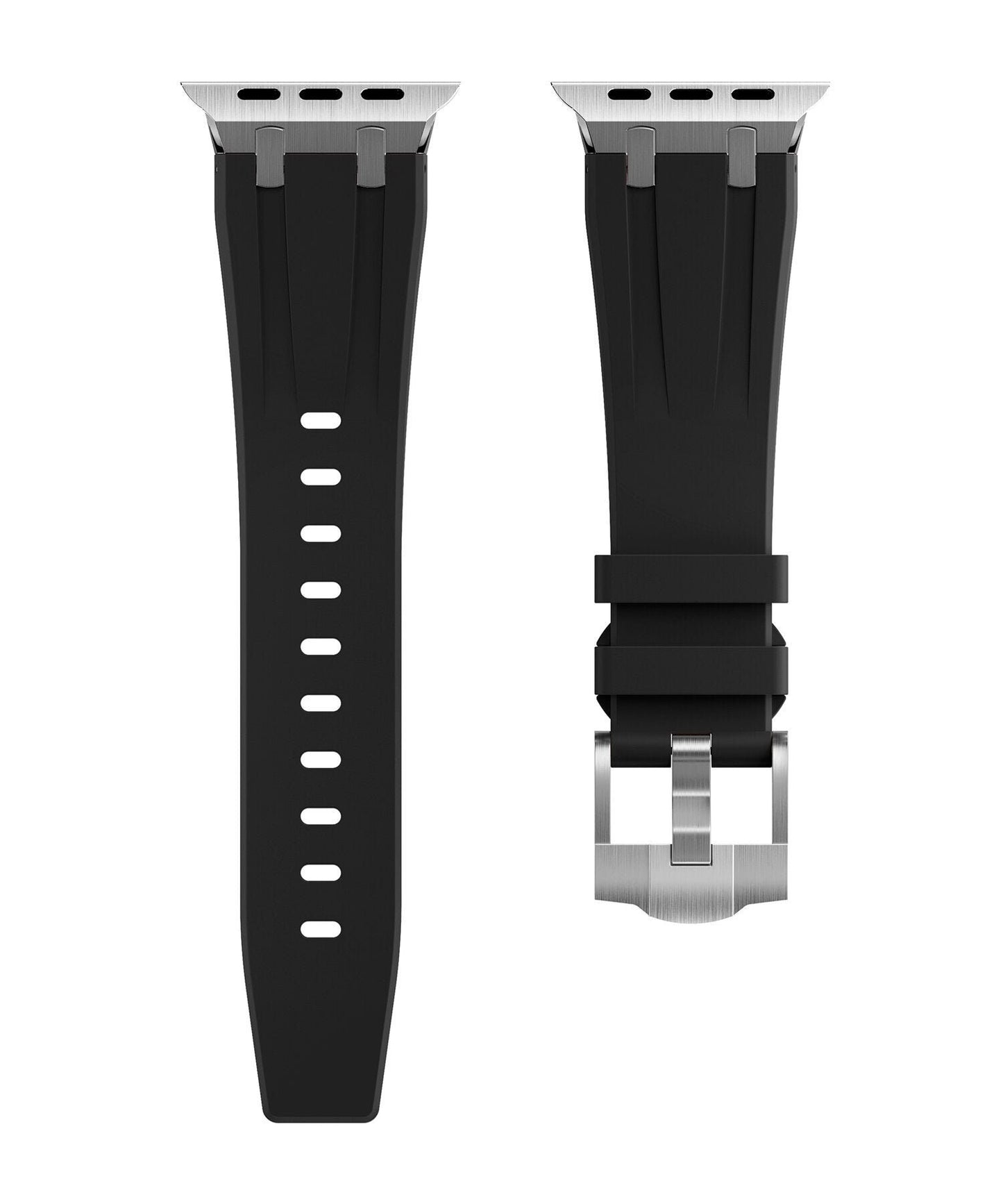 Men's Luxury Fluoroelastomer Rubber Apple Watch Band: Sleek Design