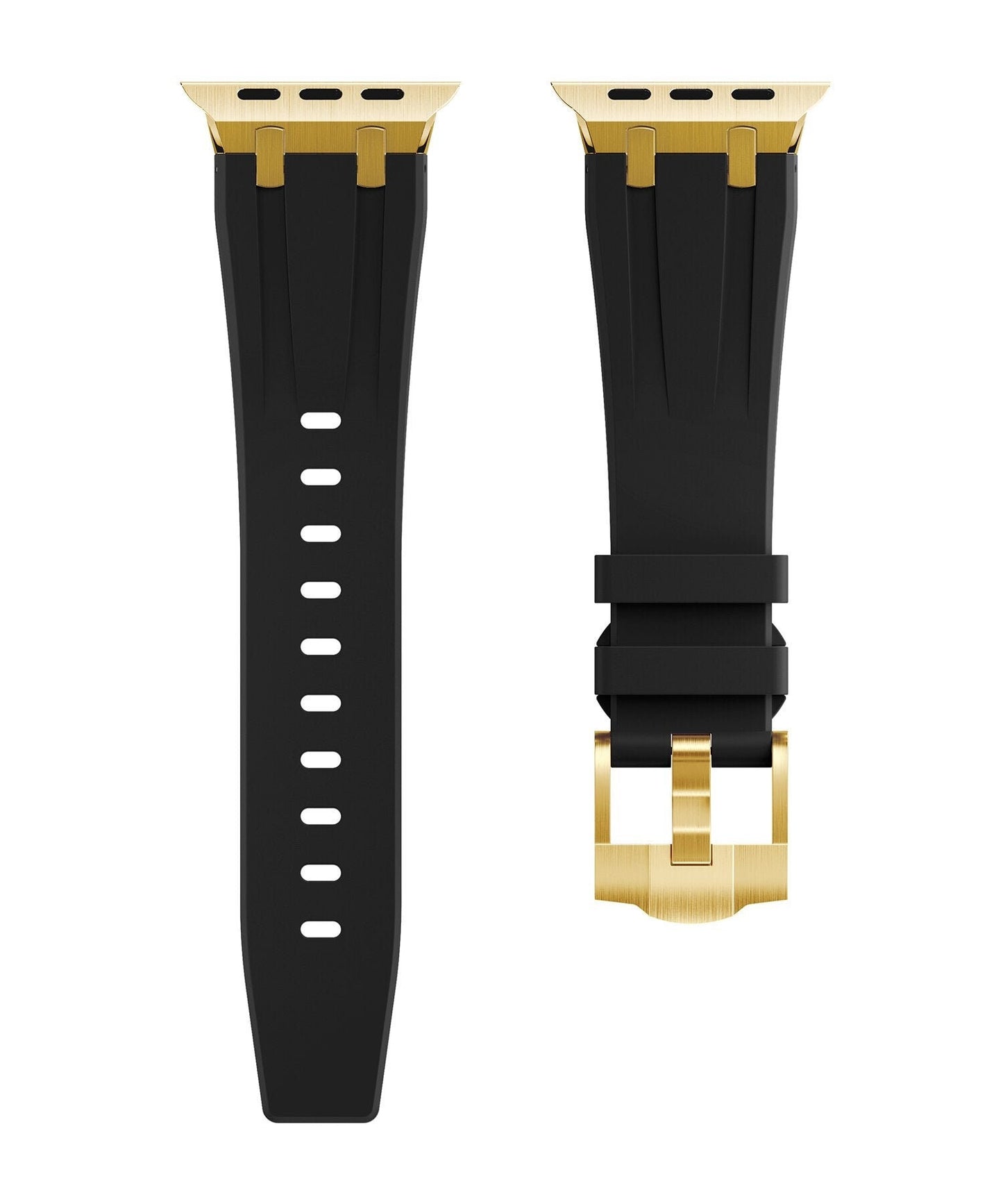 Men's Luxury Fluoroelastomer Rubber Apple Watch Band: Sleek Design