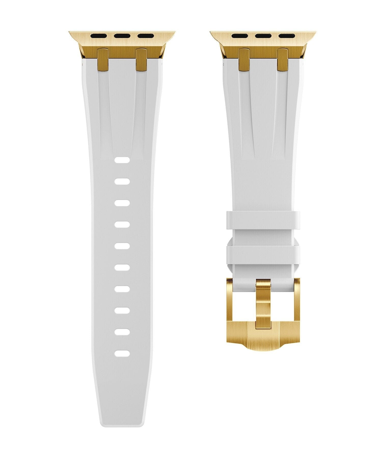 Men's Luxury Fluoroelastomer Rubber Apple Watch Band: Sleek Design