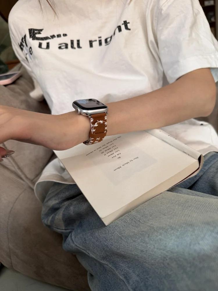 Hand-Stitched Leather Apple Watch Band | Vintage Boho Apple Watch Strap