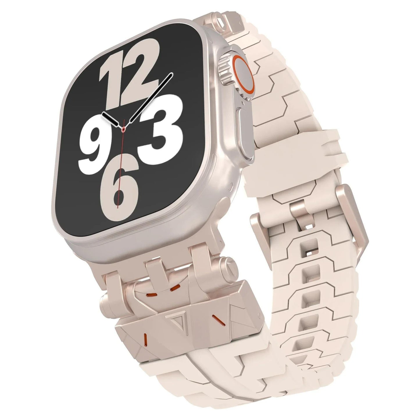 Men's Rugged Silicone Sport Band for Apple Watch Ultra 49mm, Tactical Apple Watch Strap
