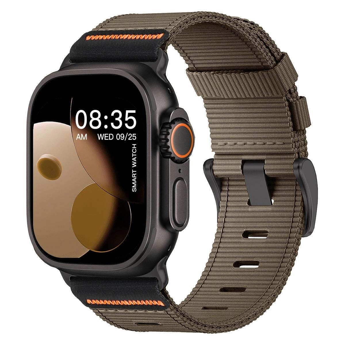 Men's Rugged Tactical Nylon Watch Band for Apple Watch Ultra, Sport Strap