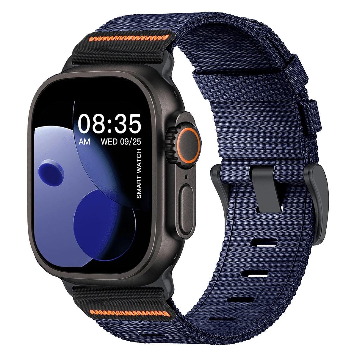 Men's Rugged Tactical Nylon Watch Band for Apple Watch Ultra, Sport Strap