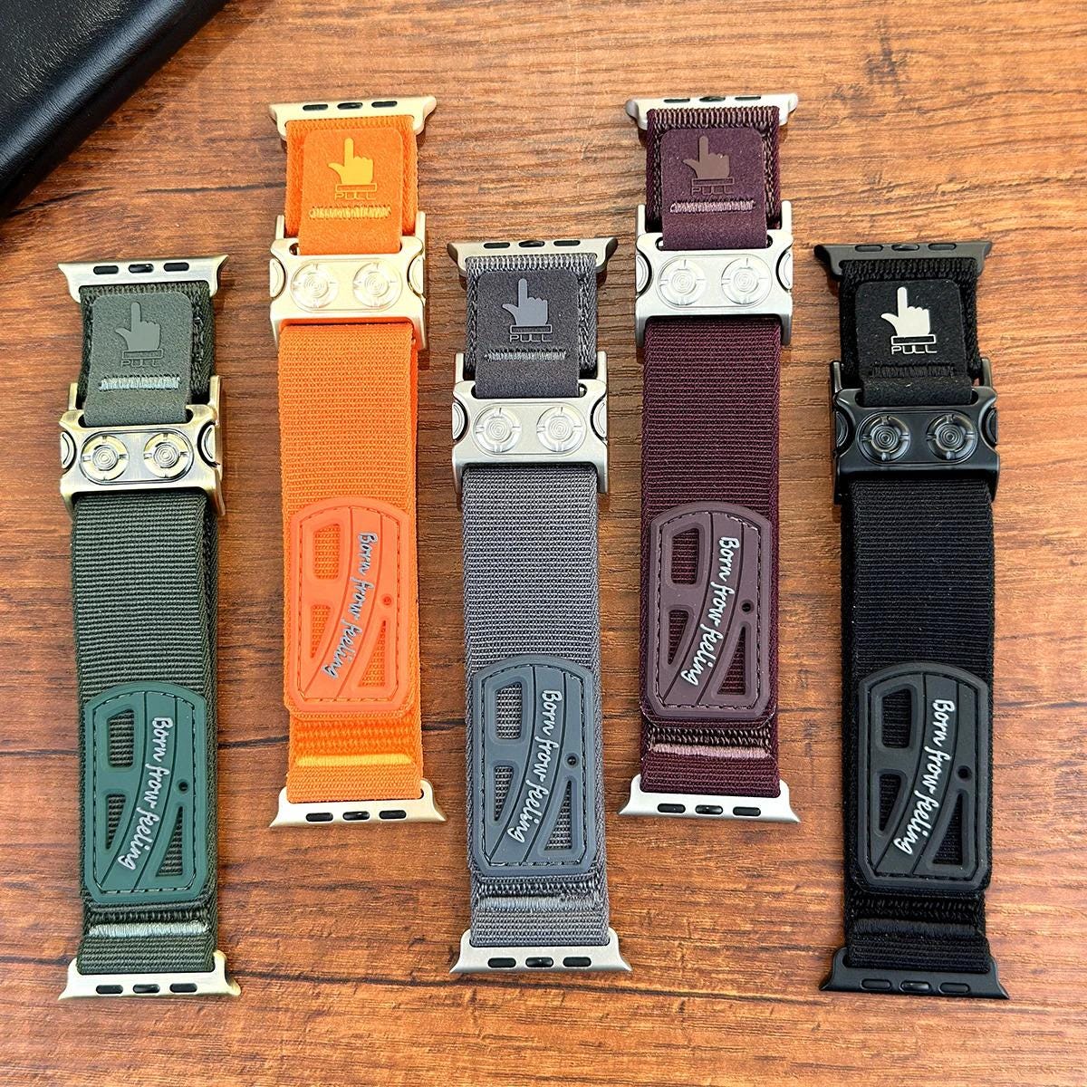 Men's Nylon Sport Loop Band for Apple Watch Ultra 49mm, Tactical Buckle Strap