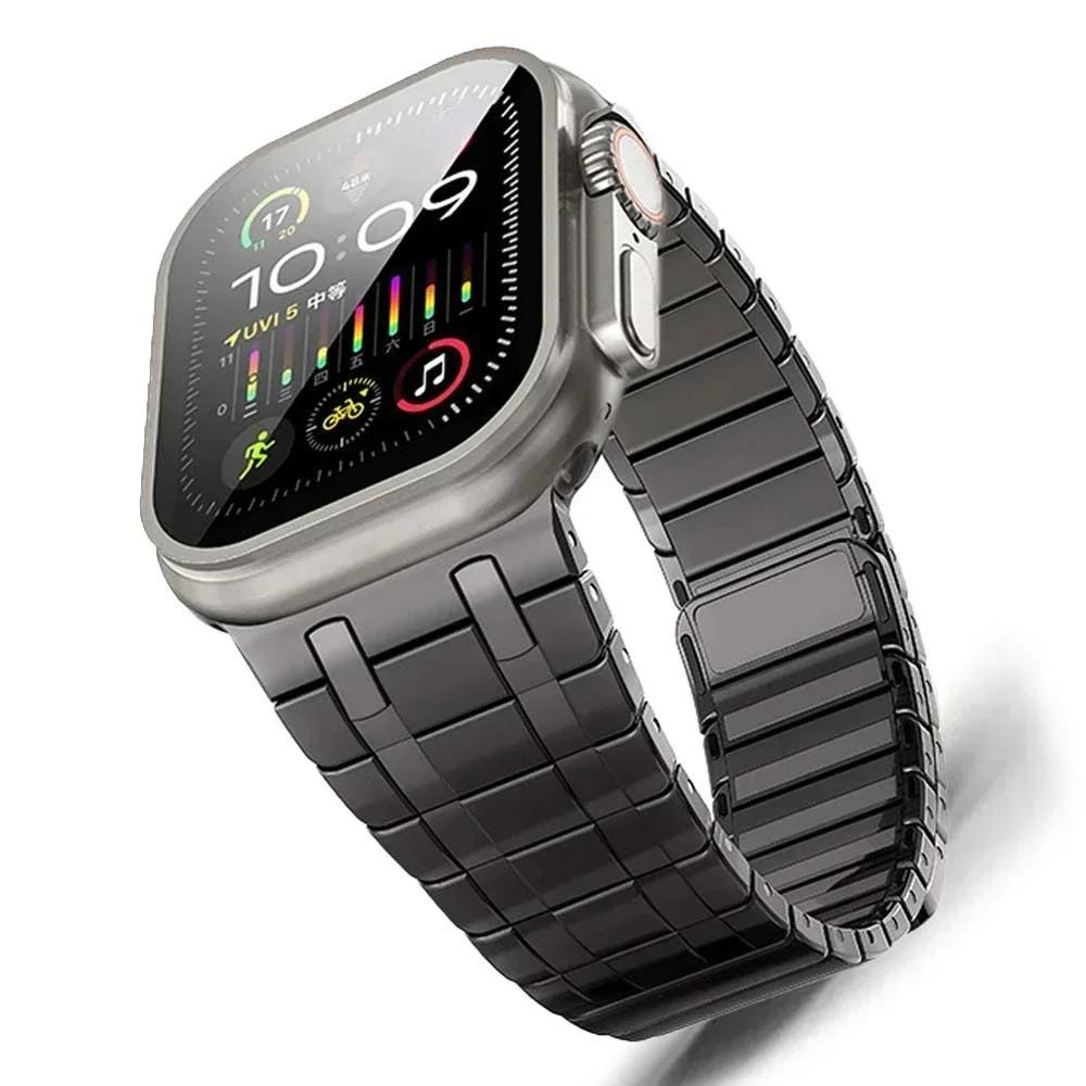 Men's Magnetic Stainless Steel Band for Apple Watch Luxury Metal Bracelet