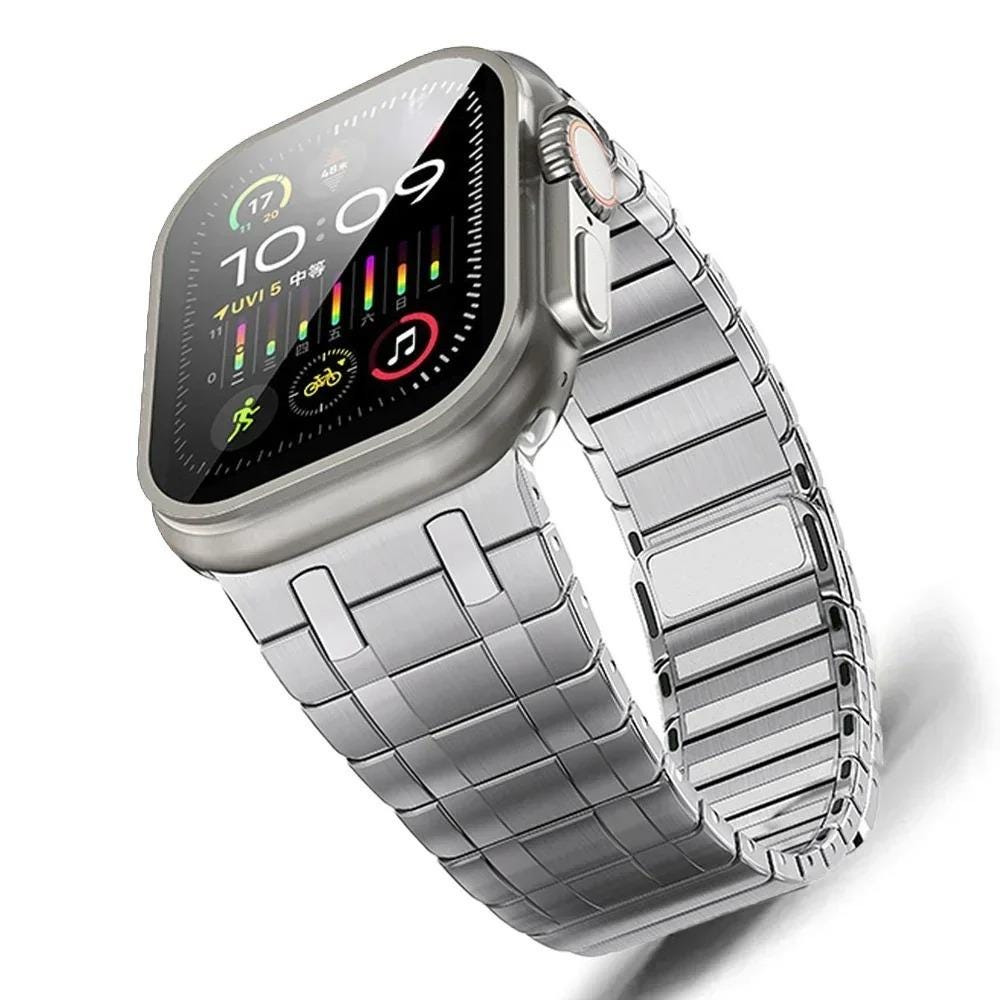Men's Magnetic Stainless Steel Band for Apple Watch Luxury Metal Bracelet