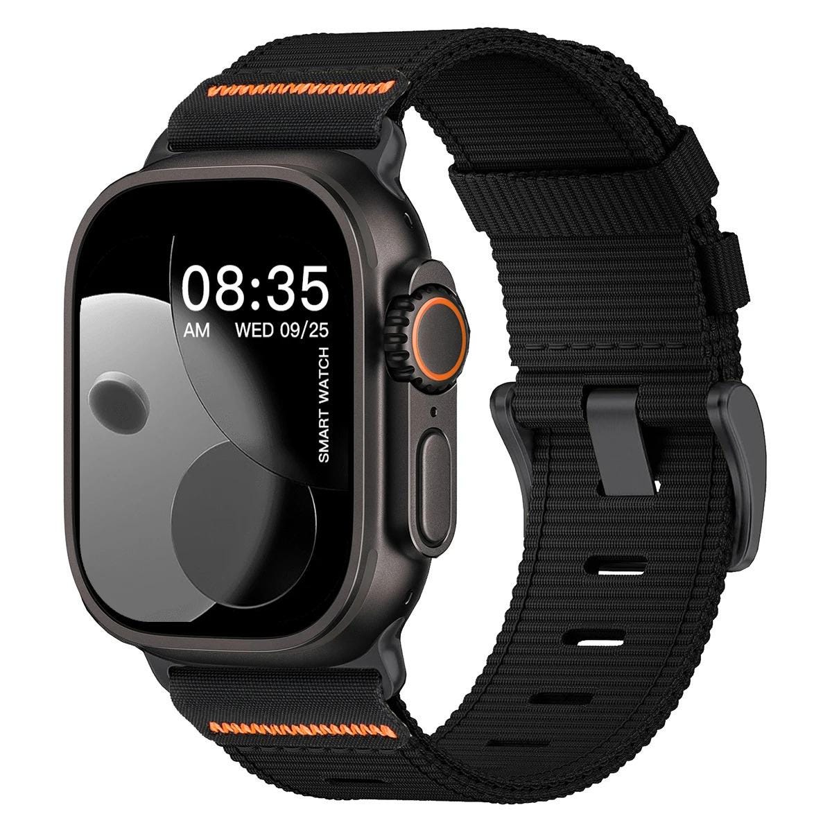 Men's Rugged Tactical Nylon Watch Band for Apple Watch Ultra, Sport Strap