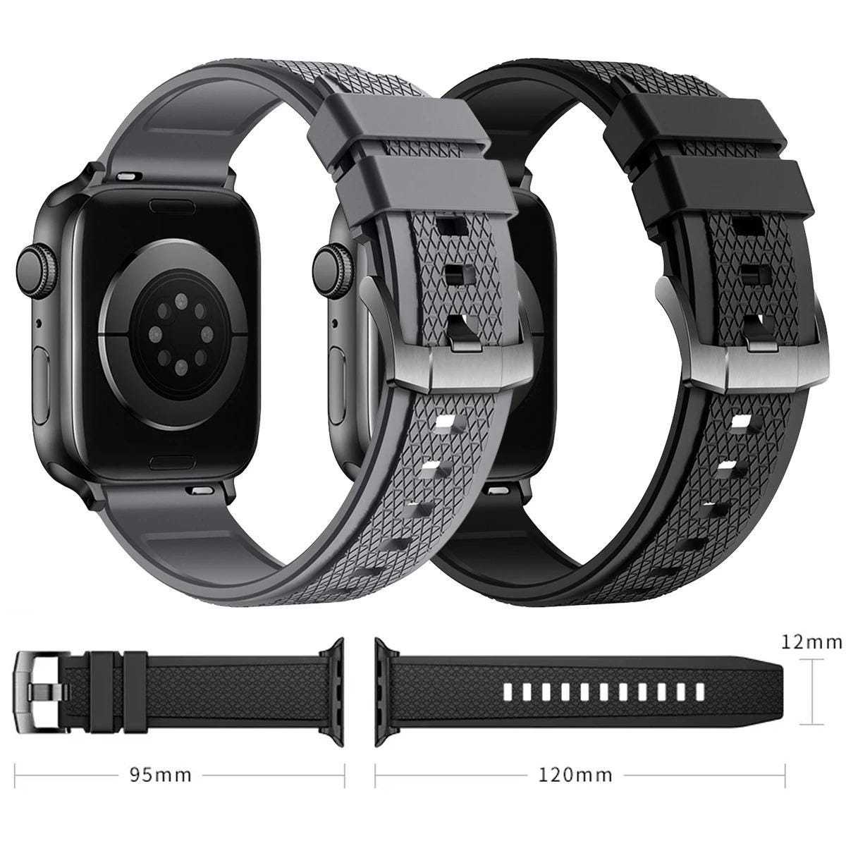 Apple Watch Fluorocarbon Rubber Sport Band Soft Strap