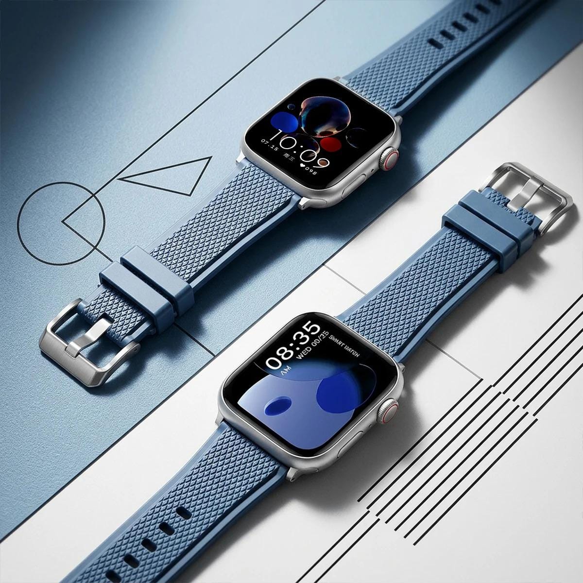 Apple Watch Fluorocarbon Rubber Sport Band Soft Strap