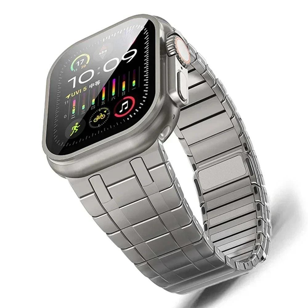 Men's Magnetic Stainless Steel Band for Apple Watch Luxury Metal Bracelet