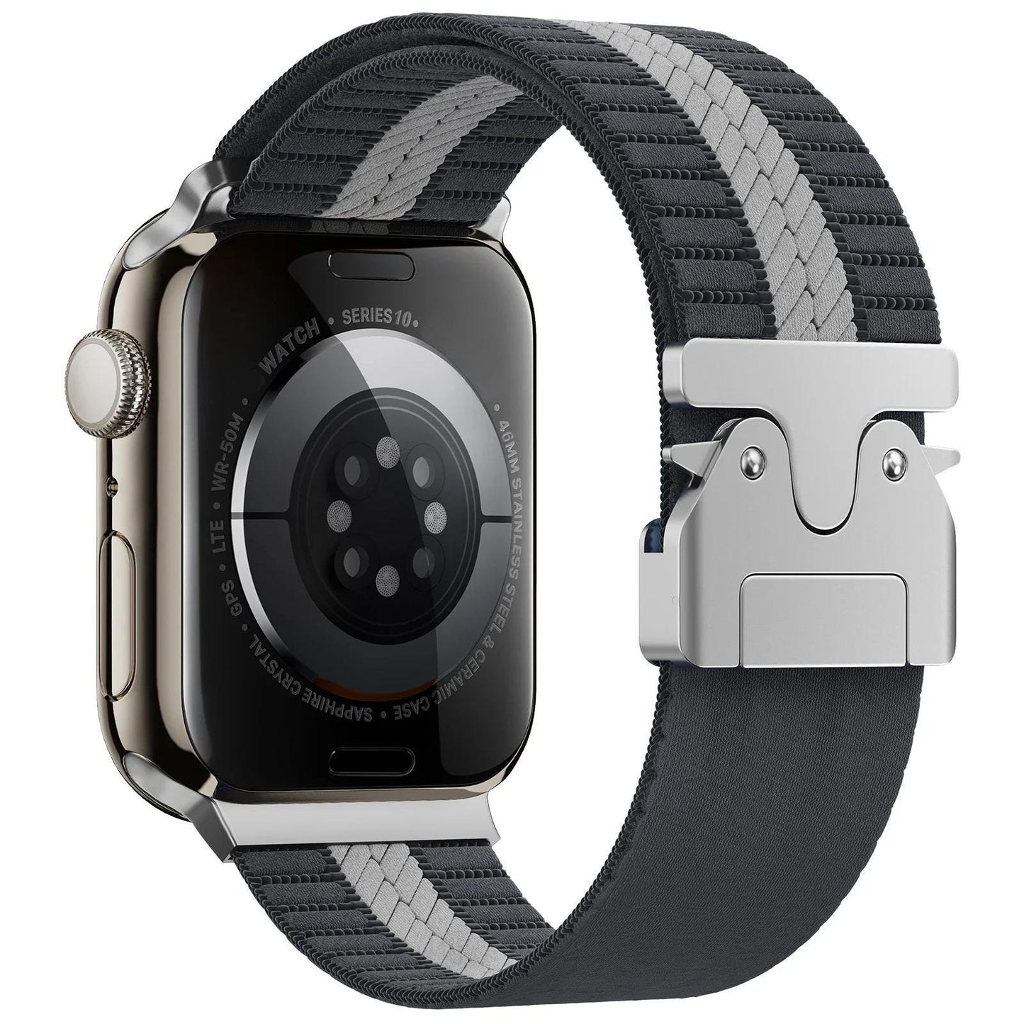 Braided Nylon Apple Watch Band, Stretch Sport Loop Replacement Strap