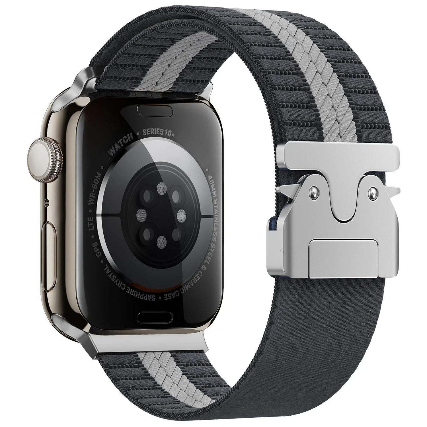 Braided Nylon Apple Watch Band, Stretch Sport Loop Replacement Strap