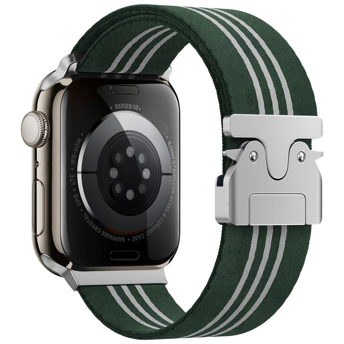 Braided Nylon Apple Watch Band, Stretch Sport Loop Replacement Strap