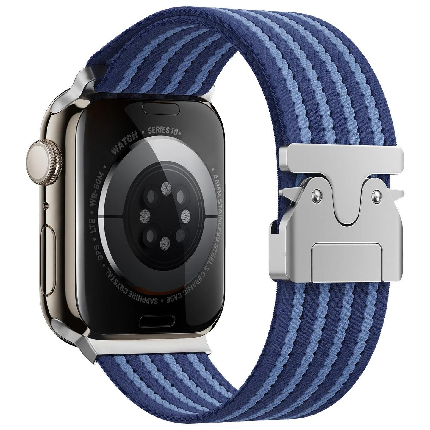 Braided Nylon Apple Watch Band, Stretch Sport Loop Replacement Strap
