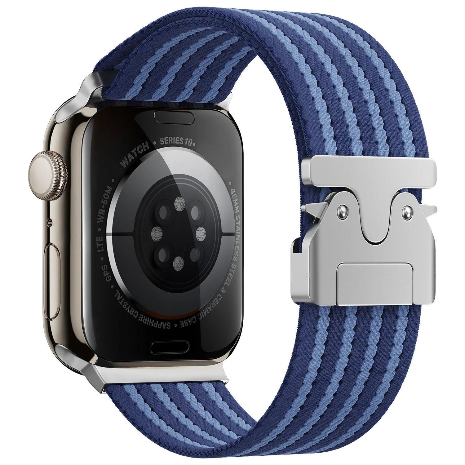 Braided Nylon Apple Watch Band, Stretch Sport Loop Replacement Strap