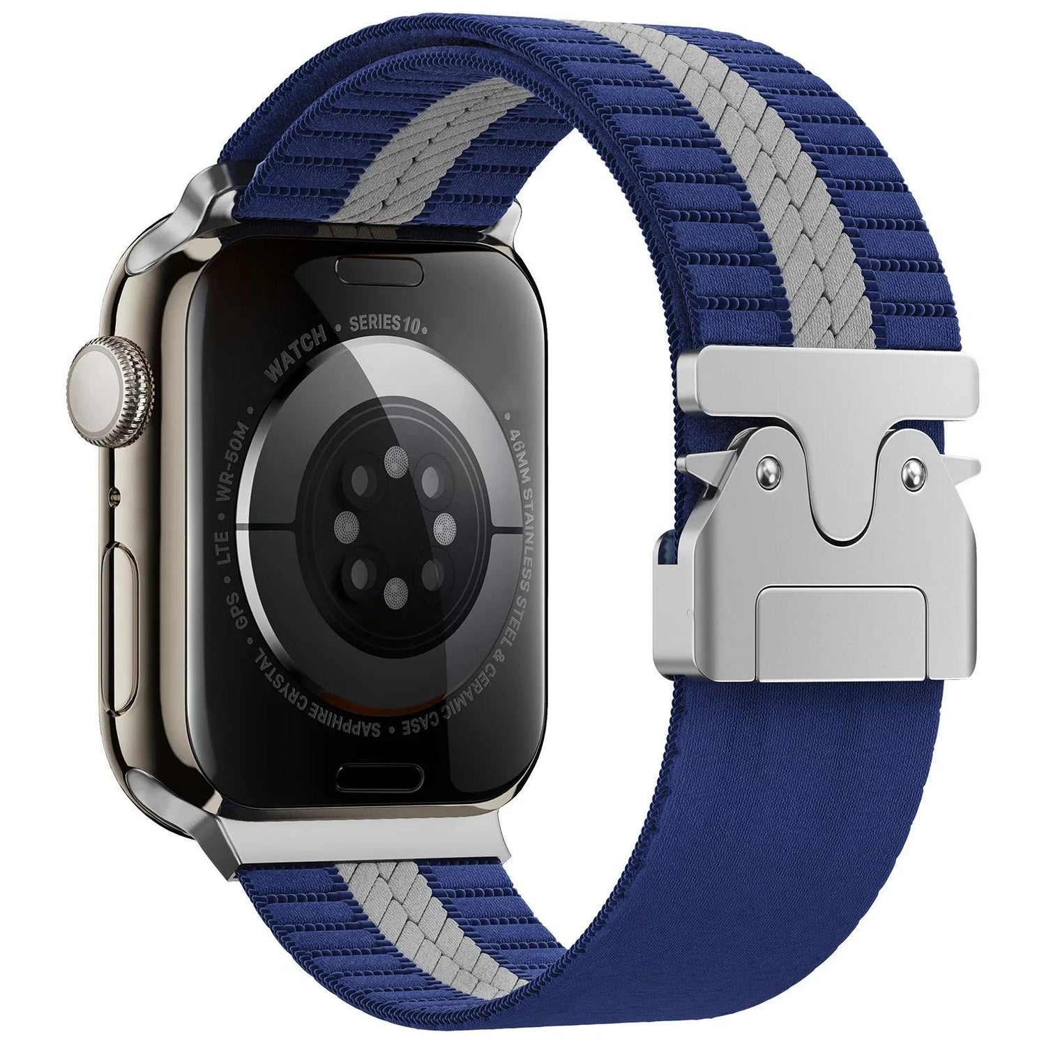 Braided Nylon Apple Watch Band, Stretch Sport Loop Replacement Strap