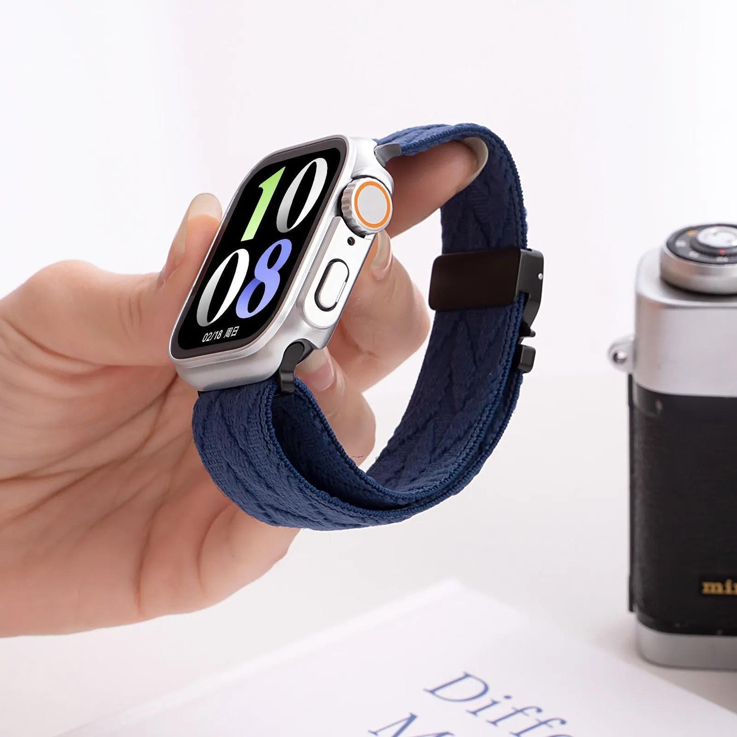 Apple Watch Braided Nylon Adventure Band - Adjustable Tactical Buckle Breathable Sport Loop Strap