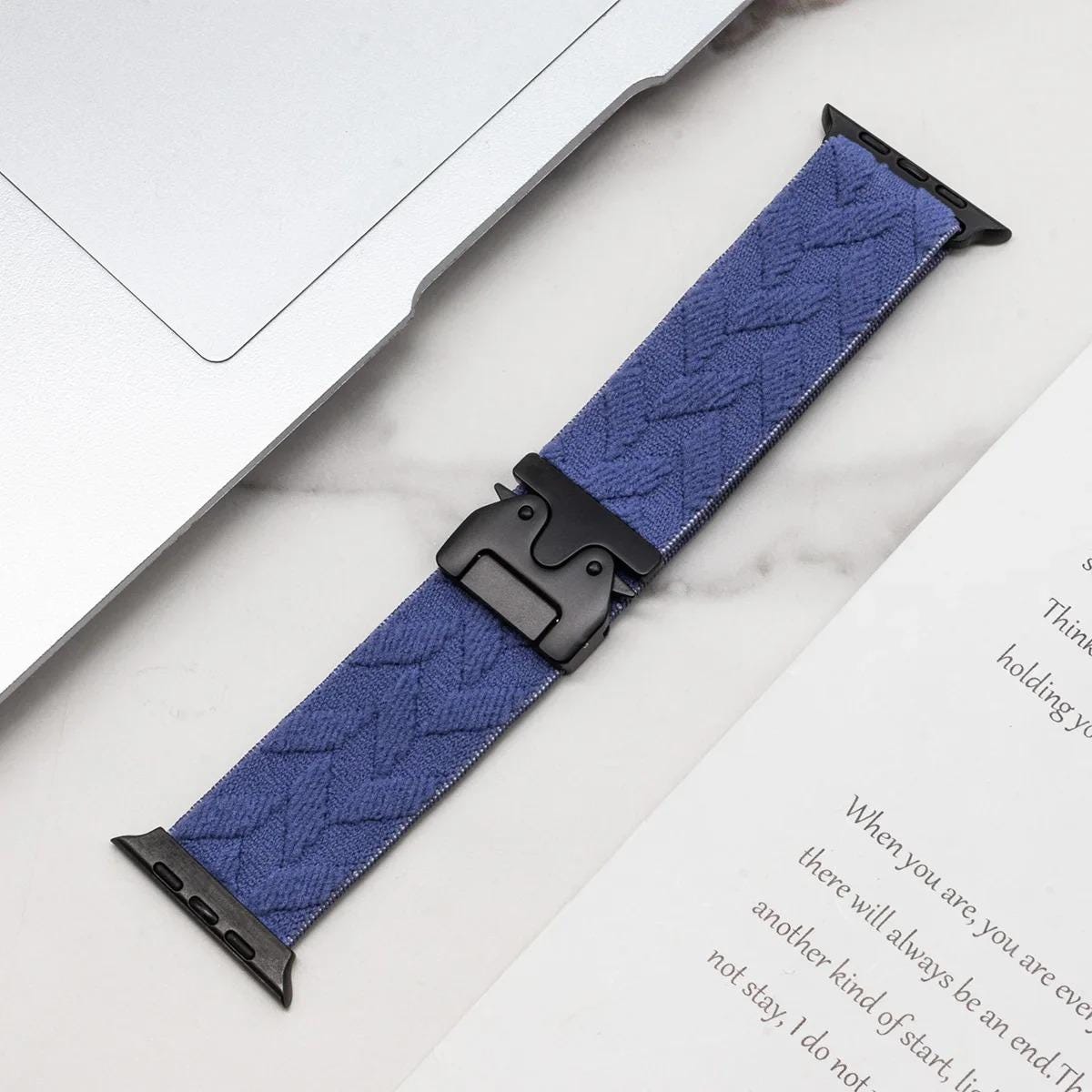 Apple Watch Braided Nylon Adventure Band - Adjustable Tactical Buckle Breathable Sport Loop Strap