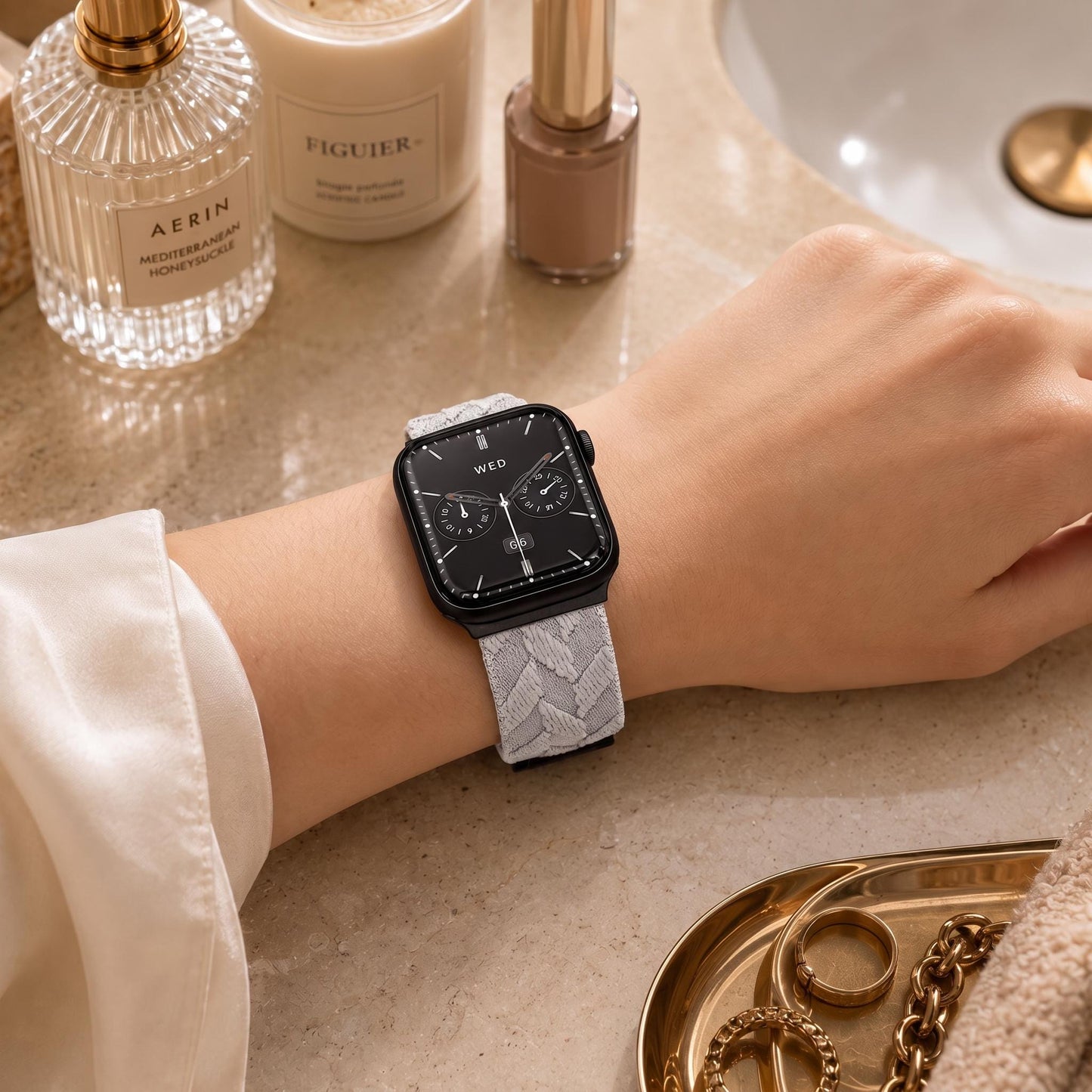 Apple Watch Braided Nylon Adventure Band - Adjustable Tactical Buckle Breathable Sport Loop Strap