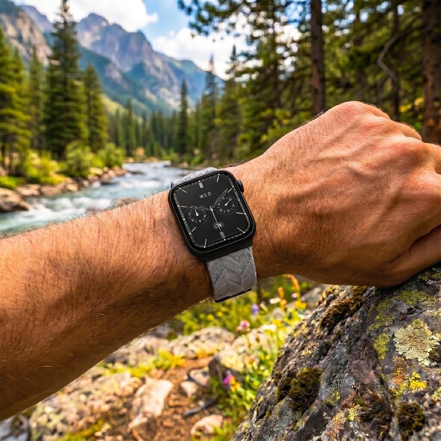 Apple Watch Braided Nylon Adventure Band - Adjustable Tactical Buckle Breathable Sport Loop Strap