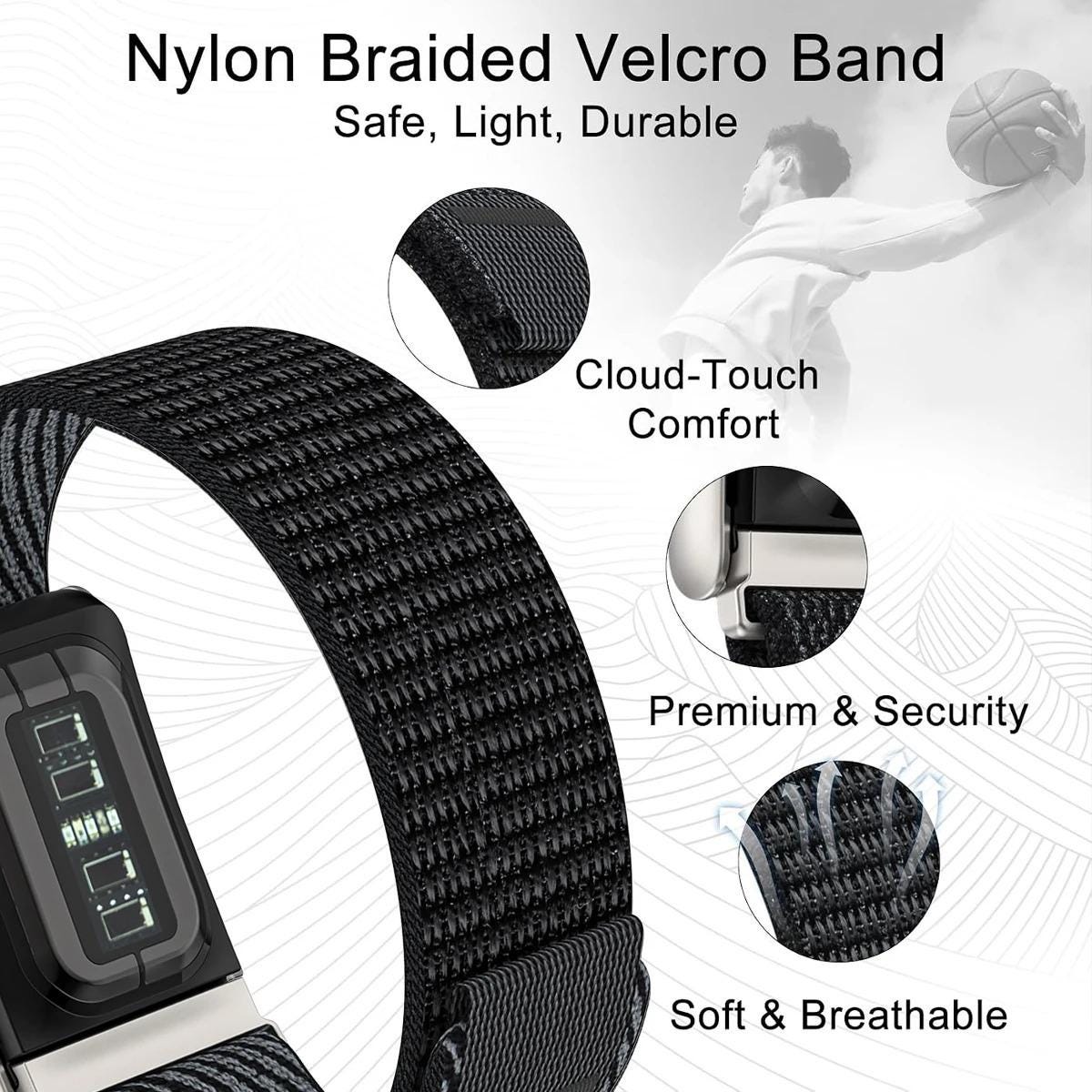 WHOOP Nylon Loop Strap - MG Breathable Soft Sports Band
