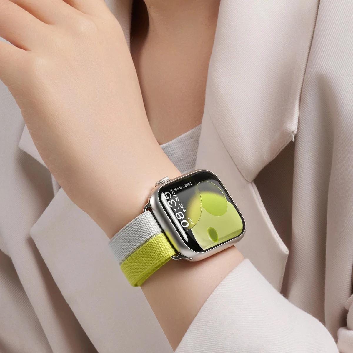 Soft Breathable Nylon Band for Apple Watch - Adjustable Sport Loop Wristband