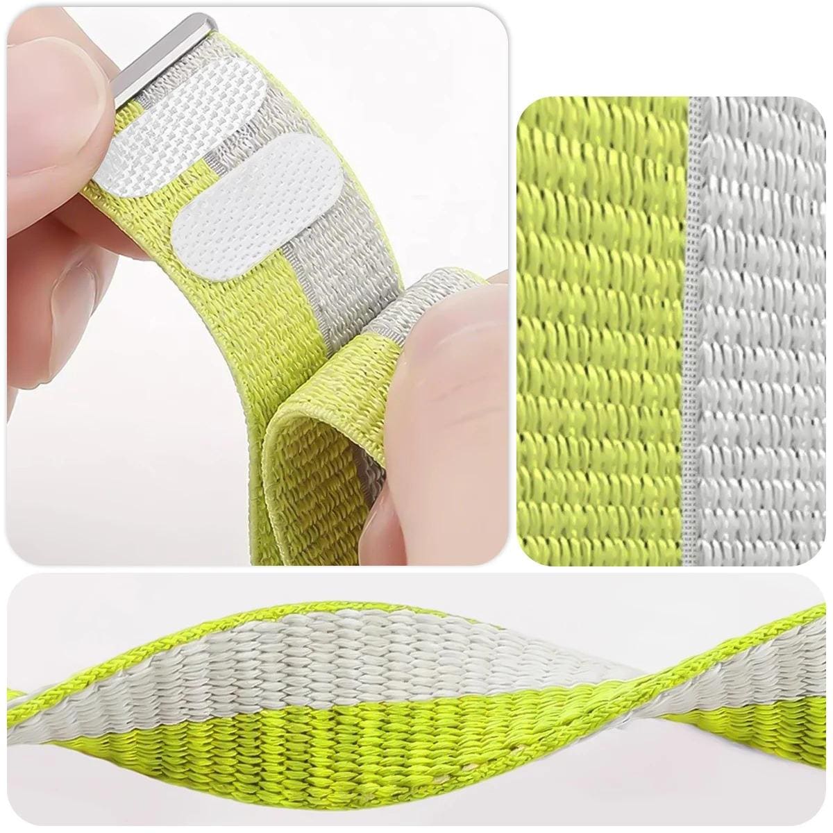 Soft Breathable Nylon Band for Apple Watch - Adjustable Sport Loop Wristband
