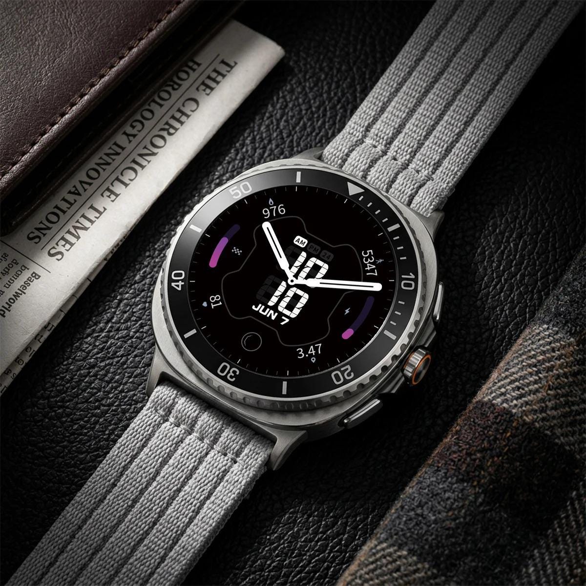Samsung Galaxy Watch Nylon Loop Strap - Watch 8 Classic 46mm and Galaxy Watch Ultra 2025 47mm