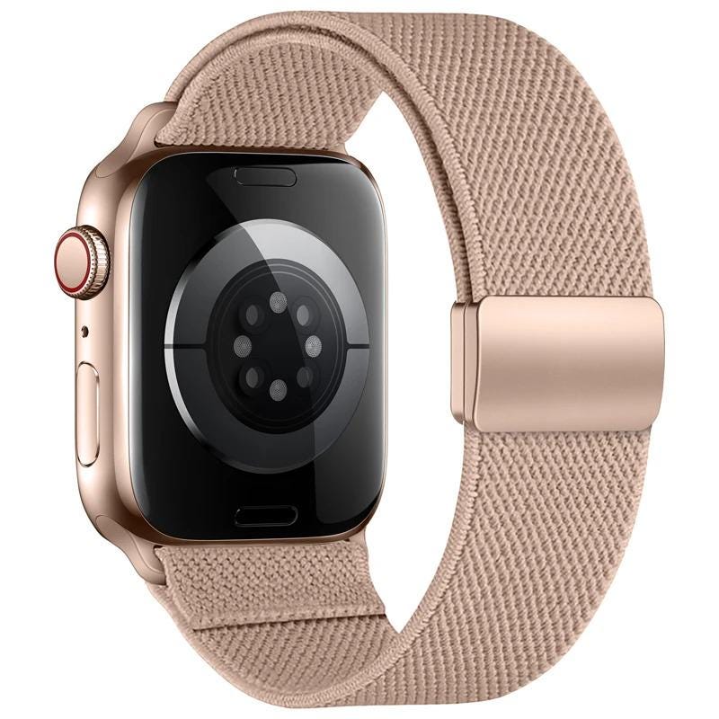 Magnetic Elastic Loop Band for Apple Watch Ultra 3 49mm Series 11 10 9 8 7 SE Stretch Woven Adjustable Strap