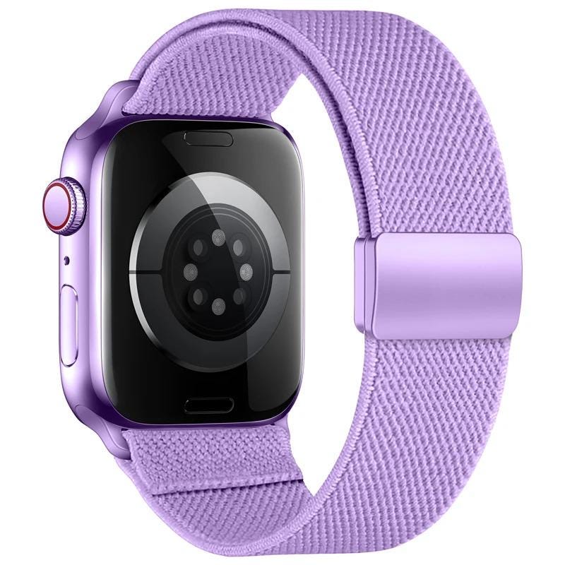 Magnetic Elastic Loop Band for Apple Watch Ultra 3 49mm Series 11 10 9 8 7 SE Stretch Woven Adjustable Strap