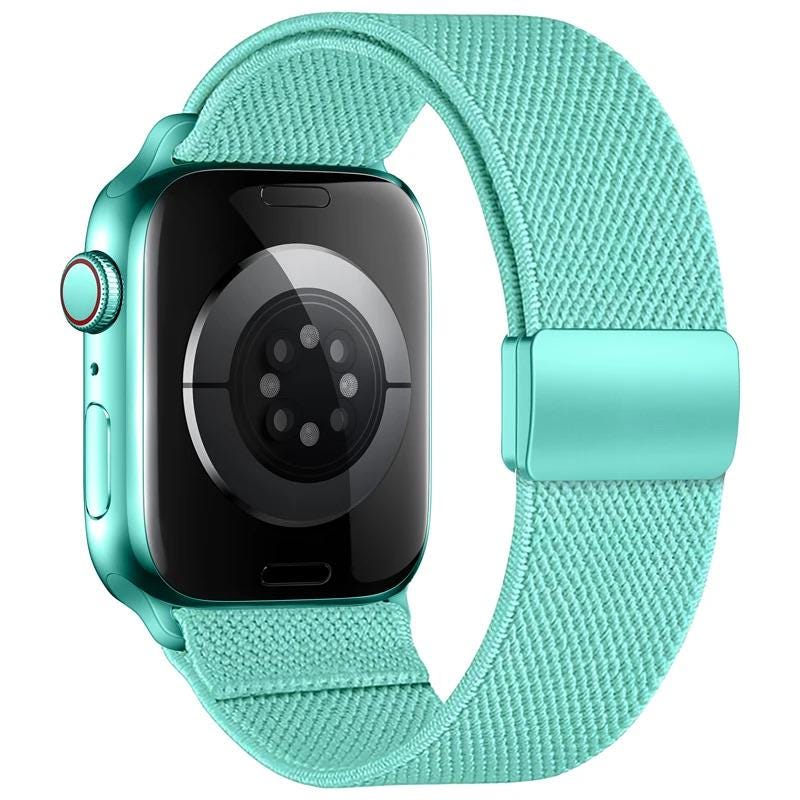 Magnetic Elastic Loop Band for Apple Watch Ultra 3 49mm Series 11 10 9 8 7 SE Stretch Woven Adjustable Strap