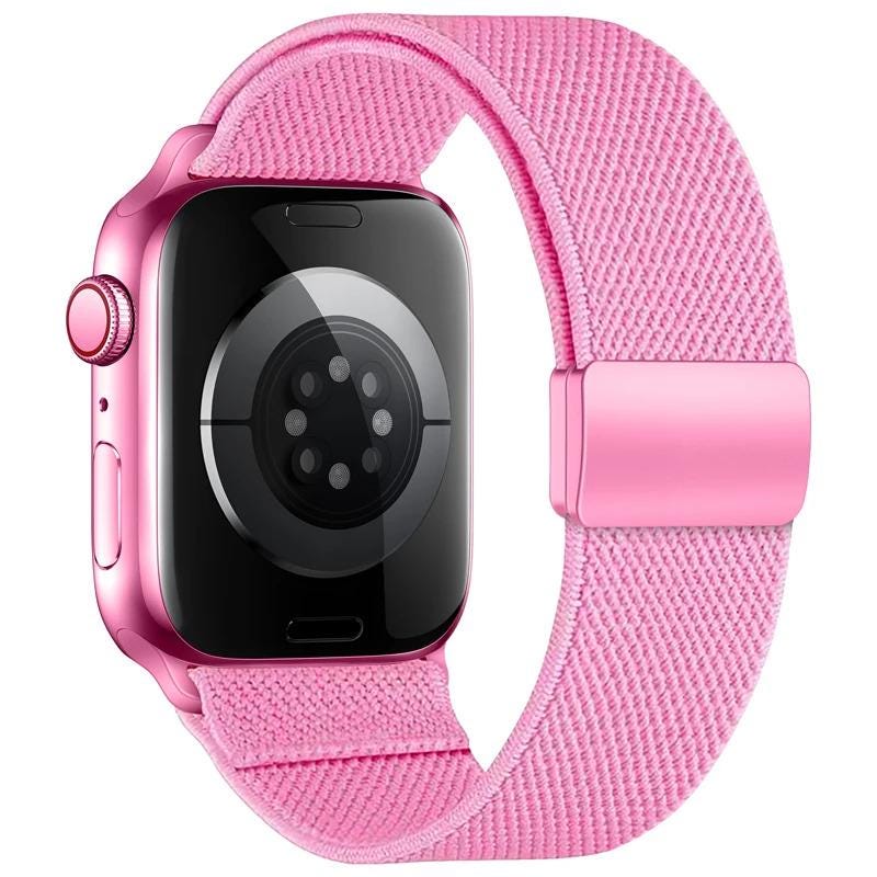 Magnetic Elastic Loop Band for Apple Watch Ultra 3 49mm Series 11 10 9 8 7 SE Stretch Woven Adjustable Strap