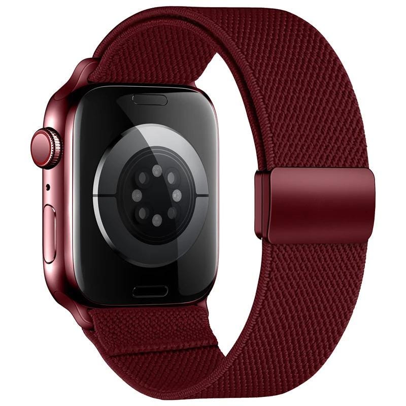 Magnetic Elastic Loop Band for Apple Watch Ultra 3 49mm Series 11 10 9 8 7 SE Stretch Woven Adjustable Strap