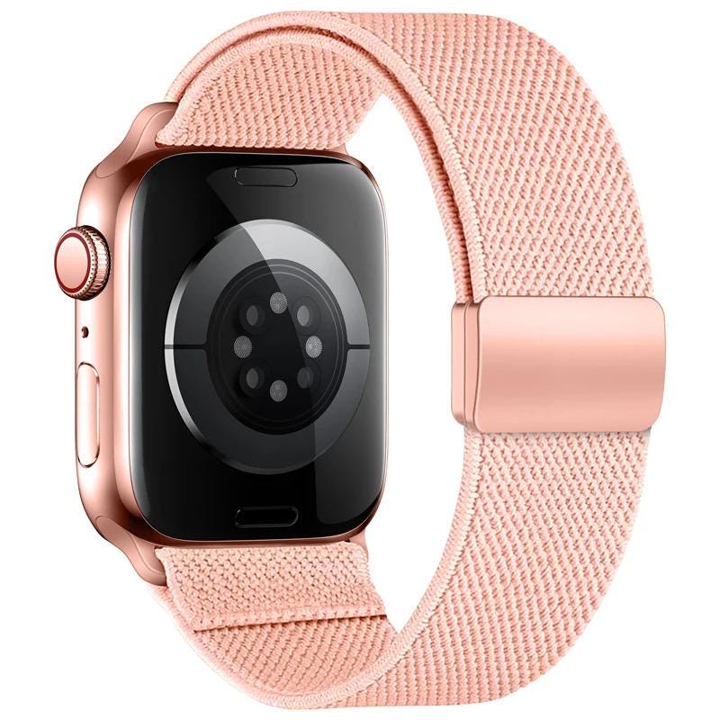Magnetic Elastic Loop Band for Apple Watch Ultra 3 49mm Series 11 10 9 8 7 SE Stretch Woven Adjustable Strap