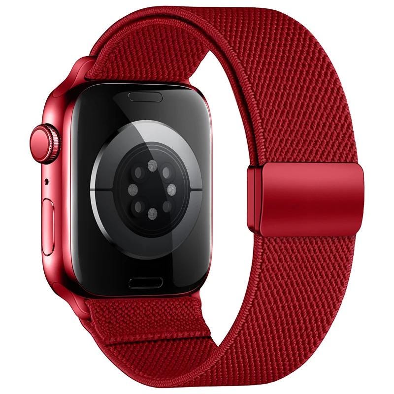 Magnetic Elastic Loop Band for Apple Watch Ultra 3 49mm Series 11 10 9 8 7 SE Stretch Woven Adjustable Strap