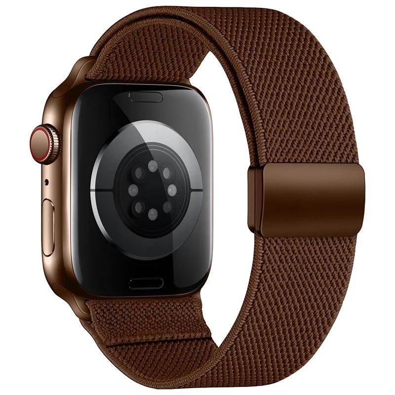 Magnetic Elastic Loop Band for Apple Watch Ultra 3 49mm Series 11 10 9 8 7 SE Stretch Woven Adjustable Strap