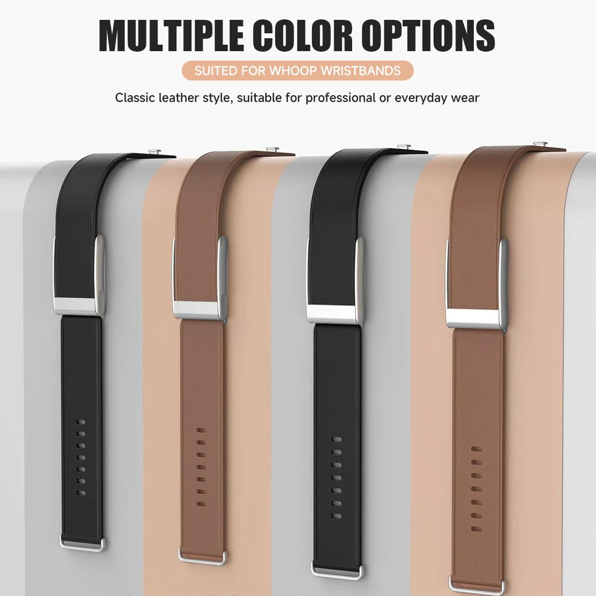 Leather WHOOP Band, Soft Breathable Replacement Strap for WHOOP 5.0 One Peak MG