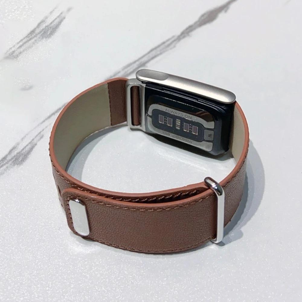 Leather WHOOP Band, Soft Breathable Replacement Strap for WHOOP 5.0 One Peak MG