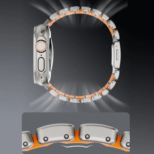 Stainless Steel & Silicone Magnetic Apple Watch Band - Overview