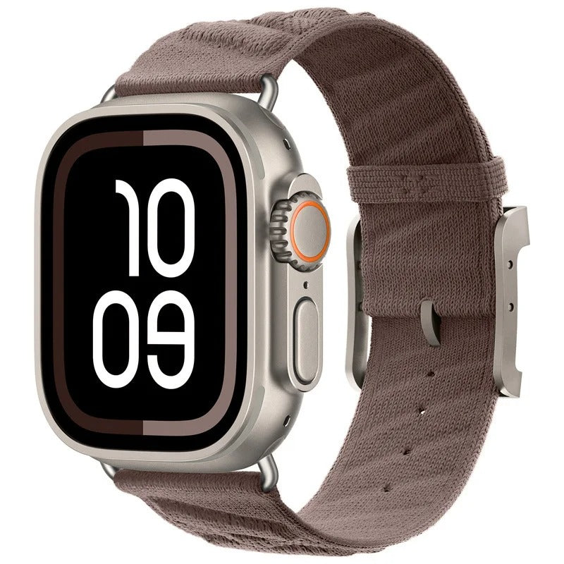 Woven Nylon Loop Band for Apple Watch – Adjustable Strap with Metal Buckle