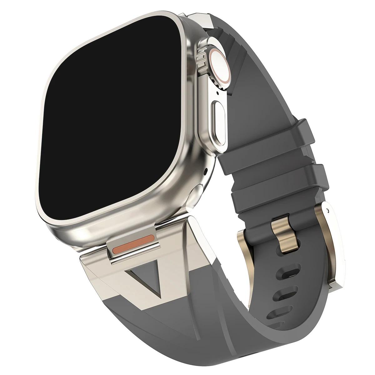 Men's Apple Watch Band With Rugged Metal-Accent - Adventure Edition