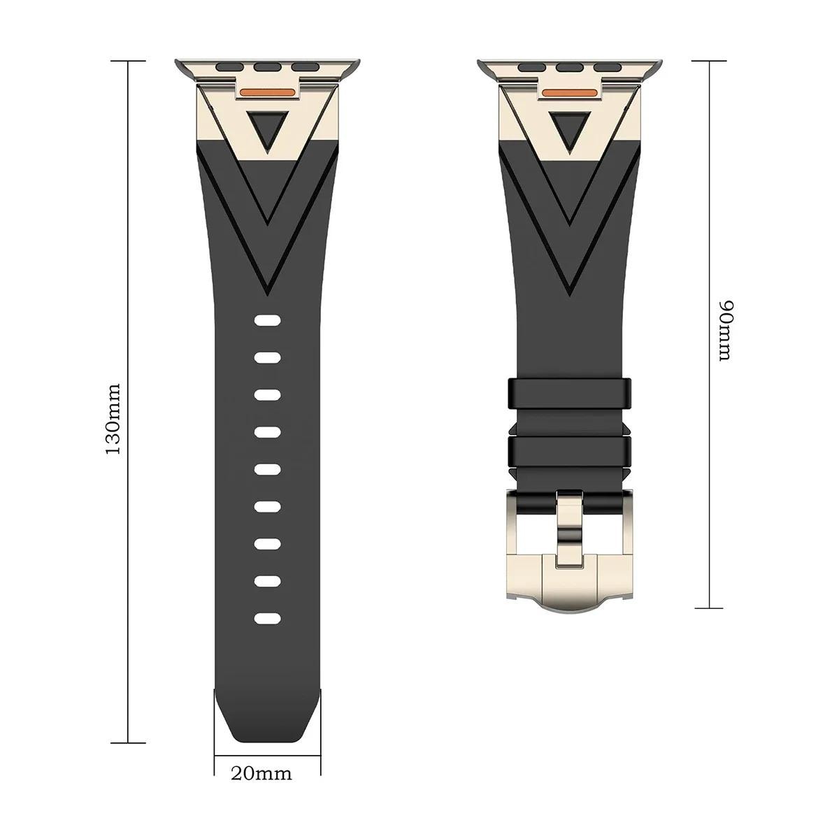 Men's Apple Watch Band With Rugged Metal-Accent - Adventure Edition