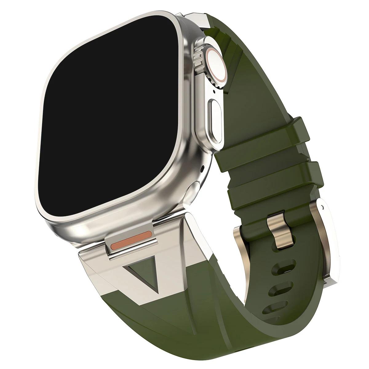 Men's Apple Watch Band With Rugged Metal-Accent - Adventure Edition
