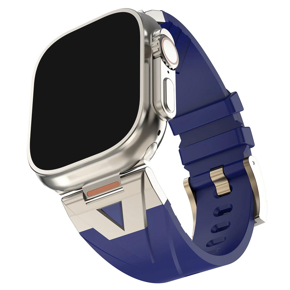 Men's Apple Watch Band With Rugged Metal-Accent - Adventure Edition