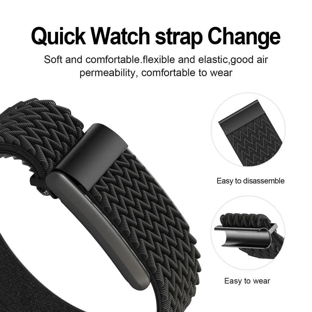 Nylon Elastic Band for WHOOP 4.0, Breathable Sport Strap Replacement