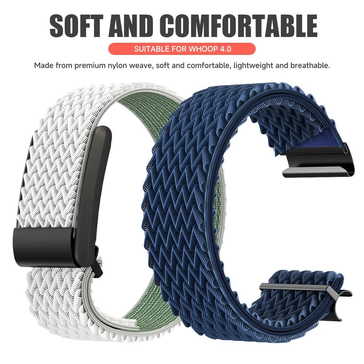 Nylon Elastic Band for WHOOP 4.0, Breathable Sport Strap Replacement