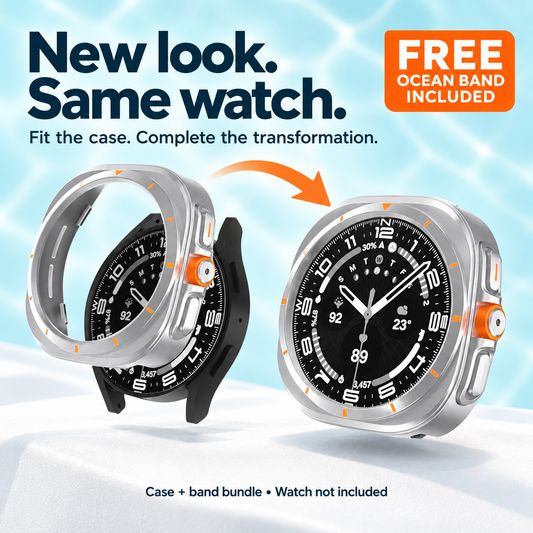 Change to Ultra TPU Case for Galaxy Watch 7 &amp; 6 + Free Ocean Band