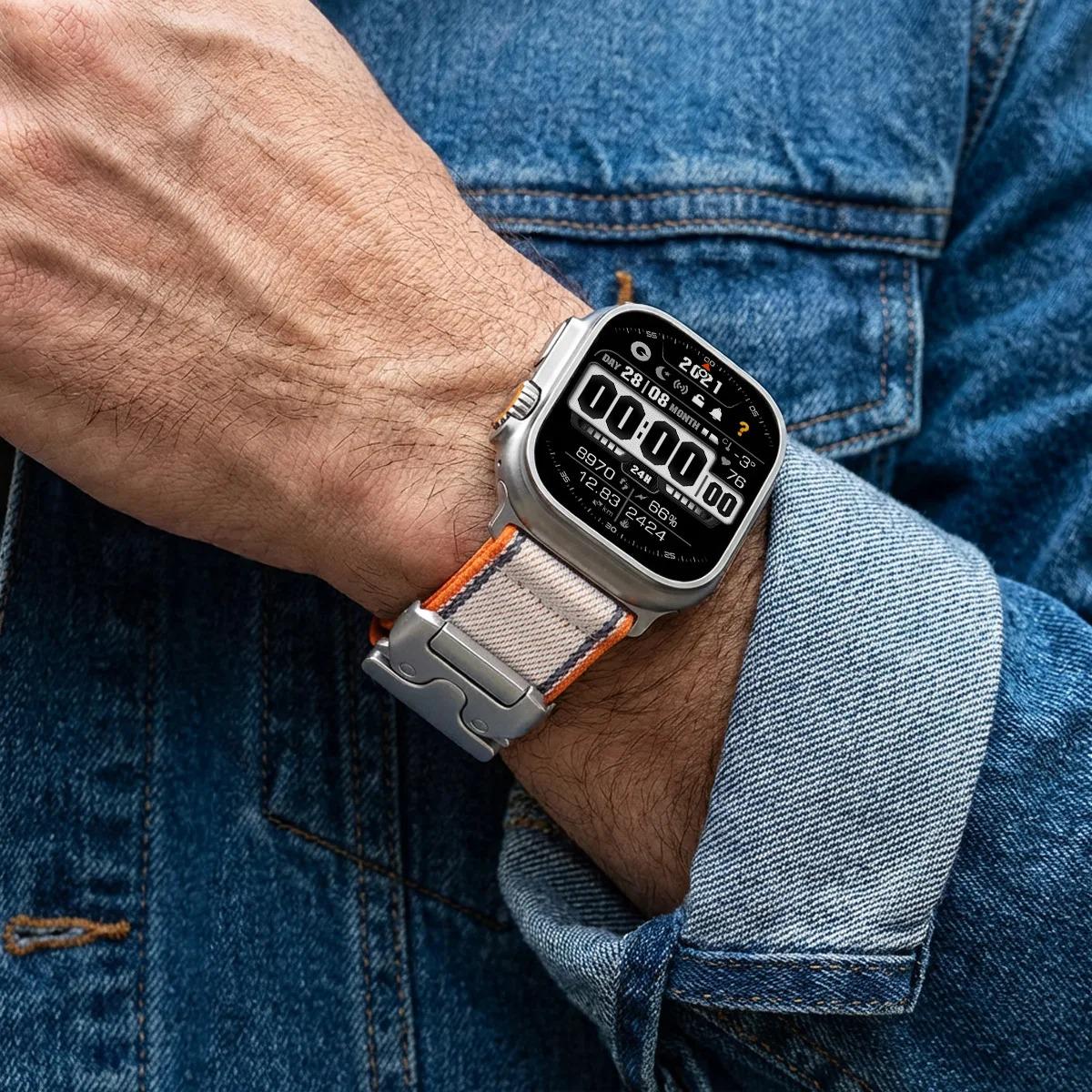 Parachute Buckle Strap for Apple Watch - Woven Nylon Sport Band