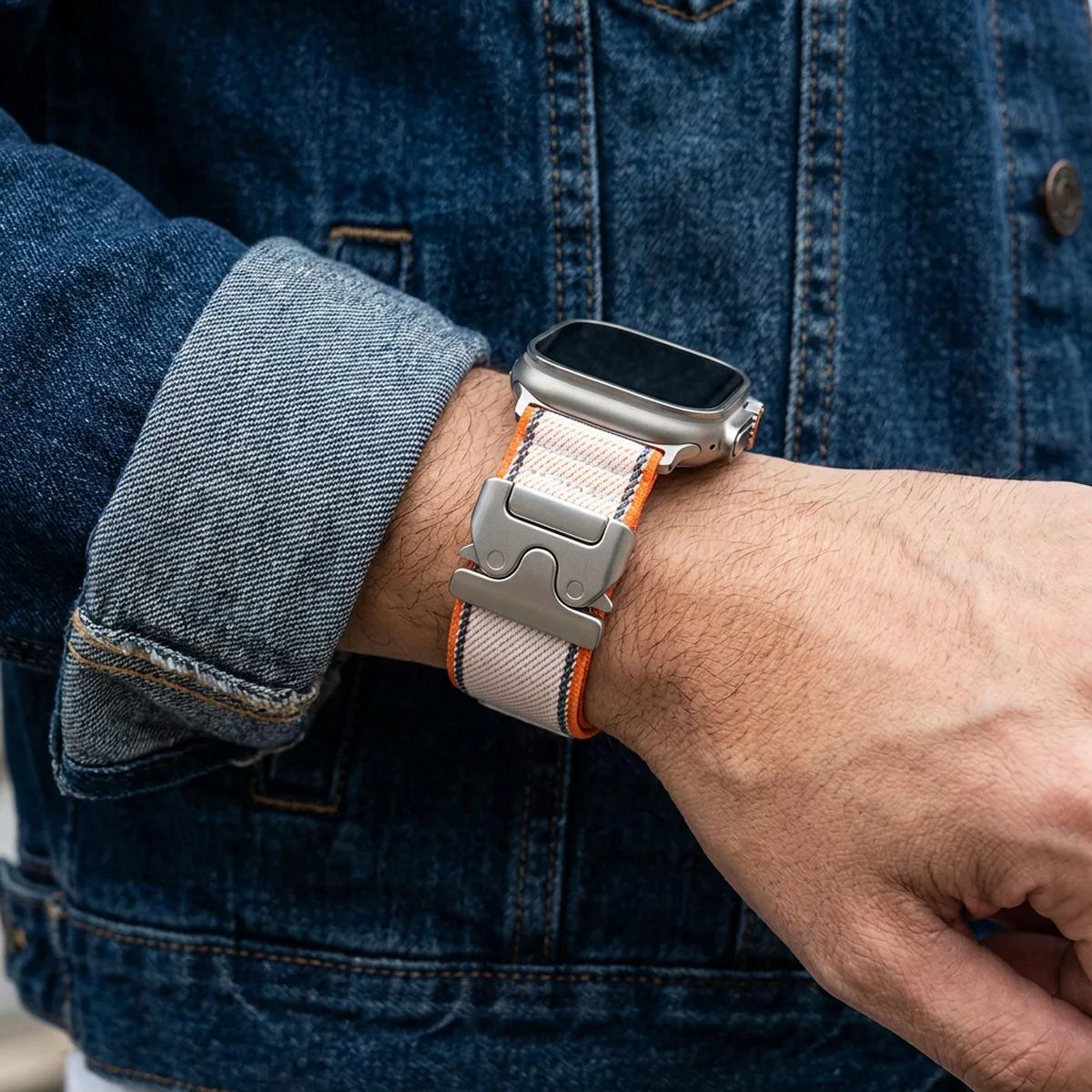 Parachute Buckle Strap for Apple Watch - Woven Nylon Sport Band